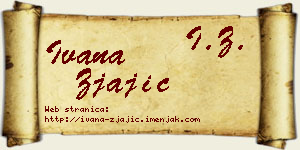 Ivana Zjajić vizit kartica